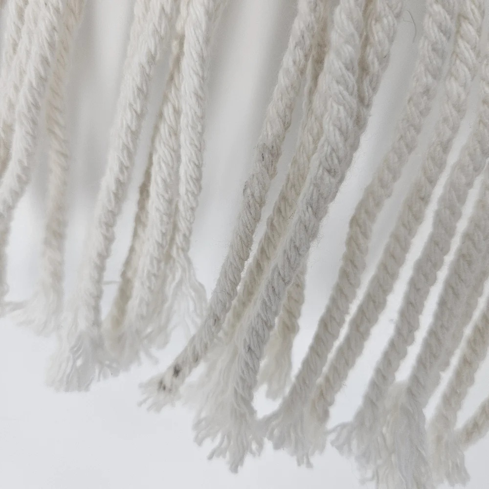Mittal International Panipat White Macrame Rainbow Wall Hanging Decor